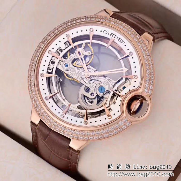 CARTIER卡地亞 最新鏤空 精品男士腕表 WSS0350